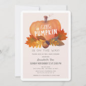 Baby shower met kleine pompoenherfst kaart (Voorkant)