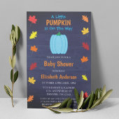 Baby shower met kleine pompoenherfst kaart
