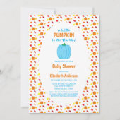 Baby shower met kleine pompoenherfst kaart (Voorkant)