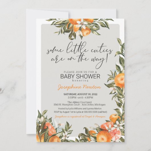 Baby shower met kleine snijtanden of met meerdere  kaart (Voorkant)