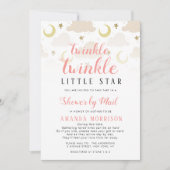 baby shower met kleine sterren op uitnodiging per  (Voorkant)