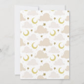 baby shower met kleine sterren op uitnodiging per  (Achterkant)