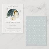 Baby shower met lade voor serre lade, fijn papier informatiekaartje (Voorkant / Achterkant)