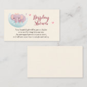 Baby shower met leesbare kleuren bevestigen informatiekaartje (Voorkant / Achterkant)