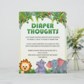 Baby shower met luidere gedachten [Dierlijk thema] Briefhoofd (Staand voorkant)