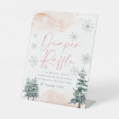 Baby shower met luidop reclamebord met voetstuk (Voorkant)