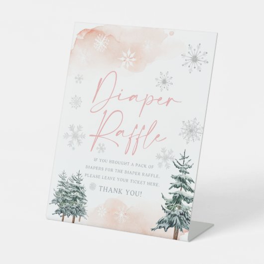 Baby shower met luidop reclamebord met voetstuk (Voorkant)