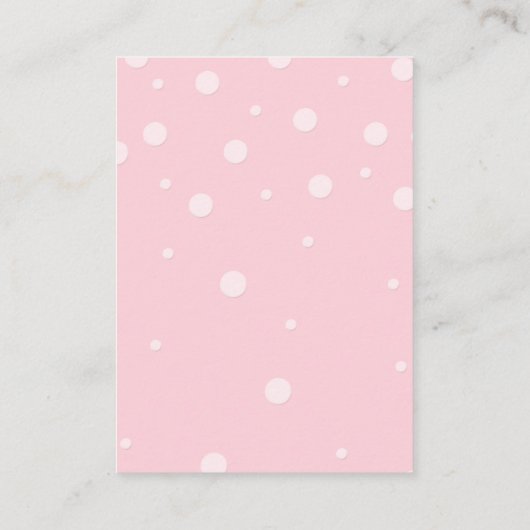 Baby shower met luierkaartje informatiekaartje (Achterkant)