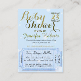 Baby shower met luierkaartje informatiekaartje