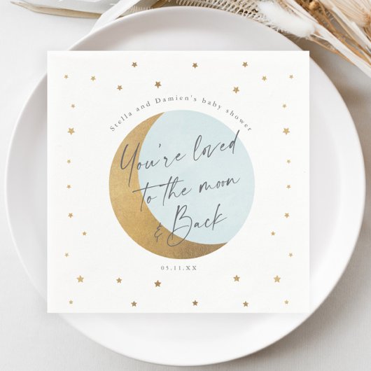 Baby shower met moon en sterren servet