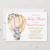 Baby shower met olifant Bow Kaart (Voorkant)