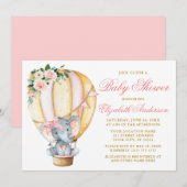 Baby shower met olifant Bow Kaart (Voorkant / Achterkant)