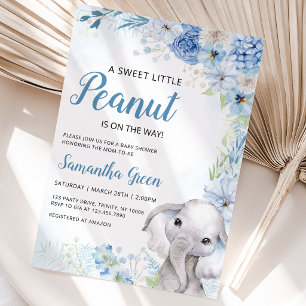 Baby Shower met Olifant Jongen Kaart