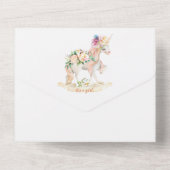 Baby shower met ongekend kindermeisje all in one uitnodiging (Achterkant)