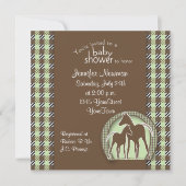baby shower met paarden in Green Play Kaart (Voorkant)