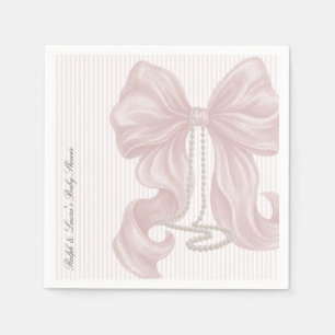 Baby Shower met Parelboog Meisje Servet