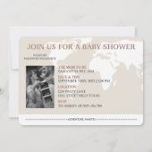 Baby shower met paspoortthema kaart (Achterkant)