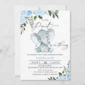 Baby shower met pinda's kaart (Voorkant)