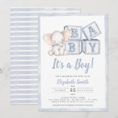 Baby shower met pinda's kaart (Voorkant / Achterkant)