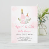 Baby shower met poppen kaart (Staand voorkant)