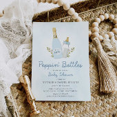 Baby shower met poppen kaart