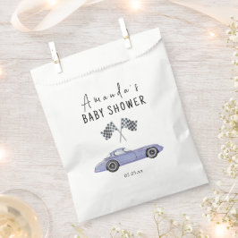Baby Shower met raceauto thema Bedankzakje