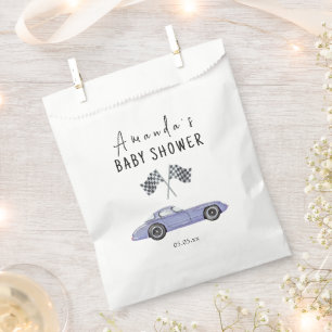 Baby Shower met raceauto thema Bedankzakje