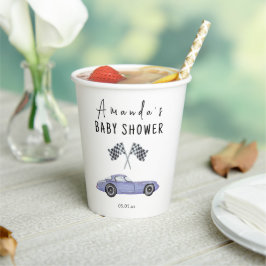 Baby Shower met raceauto thema Papieren Bekers