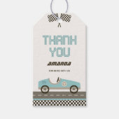 Baby shower met racksnelheid - Dank u Label Cadeaulabel (Voorkant)