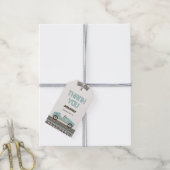 Baby shower met racksnelheid - Dank u Label Cadeaulabel (Met Touw)