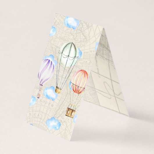 Baby shower met reisthema | Bedankt Opmerking Kaart (Achterkant)