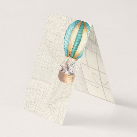 Baby shower met reisthema | Bedankt Opmerking Kaart (Achterkant)