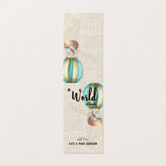 Baby shower met reisthema | Bedankt Opmerking Kaart (Buitenkant ongevouwen)