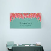 Baby shower met rode en groene kerst in Poinsettia Spandoek (Beurs)