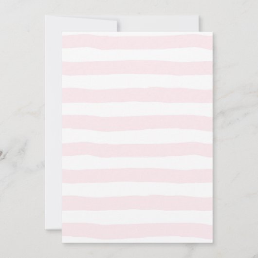 Baby shower met rode strepen kaart (Achterkant)