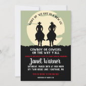 Baby shower met rodeo-thema kaart (Voorkant)