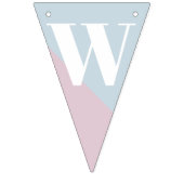 Baby shower met roze blauwe tinten vlaggetjes (Tweede vlag)