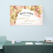 Baby shower met roze en gouden ballon voor Arch Gi Spandoek (Beurs)