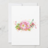 Baby shower met roze en goudflesjes kaart (Achterkant)