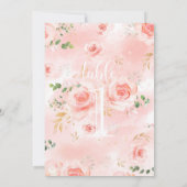 Baby shower met roze en goudmeisjes (Achterkant)