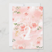 Baby shower met roze en goudmeisjes (Achterkant)