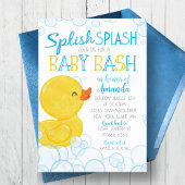 Baby shower met rubberdessepelsplauw kaart