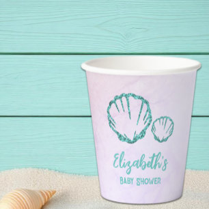 Baby Shower met Schelpen Papieren Bekers