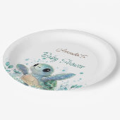 Baby shower met schildpadthema papieren bordje (Gekanteld)