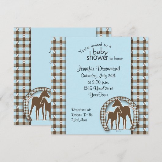 baby shower met Sjabloon voor het uitnodigen van p Kaart (Voorkant / Achterkant)