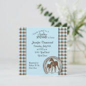 baby shower met Sjabloon voor het uitnodigen van p Kaart (Staand voorkant)