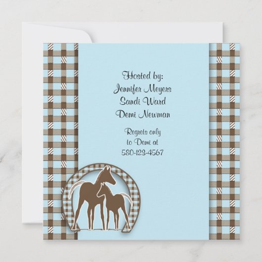 baby shower met Sjabloon voor het uitnodigen van p Kaart (Achterkant)