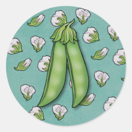 Baby shower met snoepgoed ronde sticker