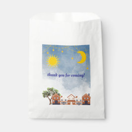 Baby shower met sterren-, maan- en zonthema bedankzakje