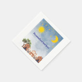 Baby shower met sterren-, maan- en zonthema servet (Hoek)